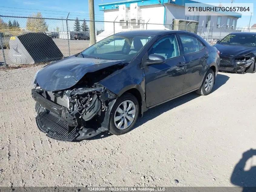 2T1BURHE7GC657864 2016 Toyota Corolla L/Le/Le Pls/Prm/S/S Pls