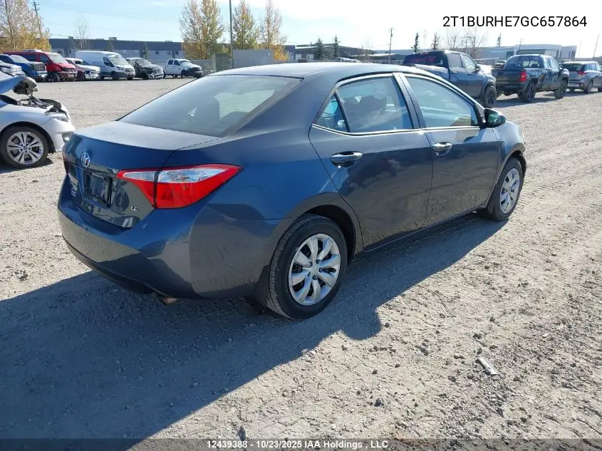2T1BURHE7GC657864 2016 Toyota Corolla L/Le/Le Pls/Prm/S/S Pls