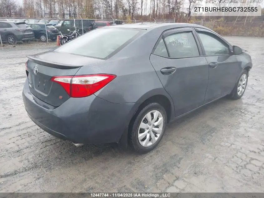 2T1BURHE8GC732555 2016 Toyota Corolla S