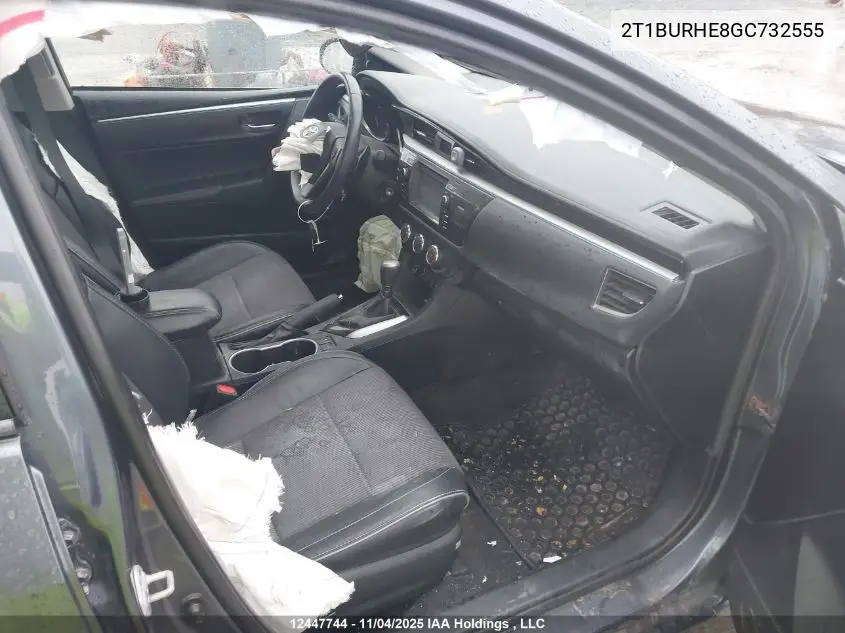 2T1BURHE8GC732555 2016 Toyota Corolla S
