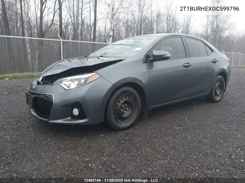 2T1BURHEXGC599796 2016 Toyota Corolla L/Le/Le Pls/Prm/S/S Pls