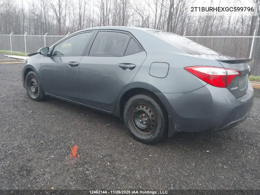 2T1BURHEXGC599796 2016 Toyota Corolla L/Le/Le Pls/Prm/S/S Pls