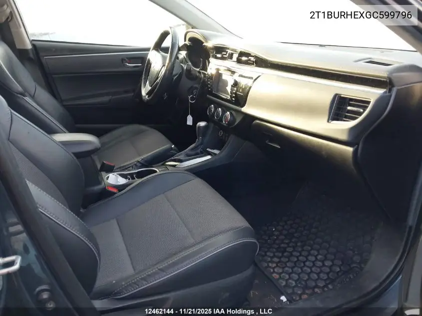 2T1BURHEXGC599796 2016 Toyota Corolla L/Le/Le Pls/Prm/S/S Pls