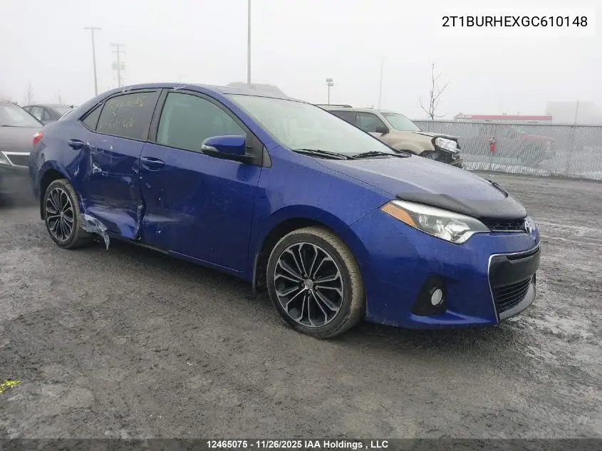 2T1BURHEXGC610148 2016 Toyota Corolla
