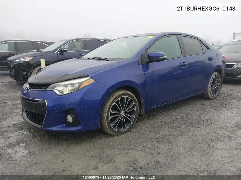 2T1BURHEXGC610148 2016 Toyota Corolla