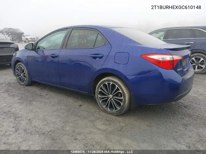 2T1BURHEXGC610148 2016 Toyota Corolla