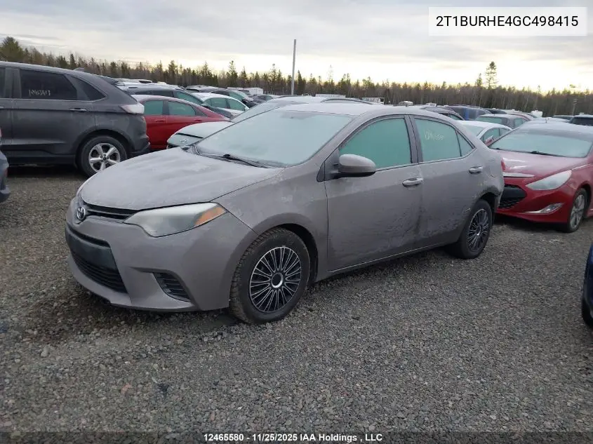 2T1BURHE4GC498415 2016 Toyota Corolla Le