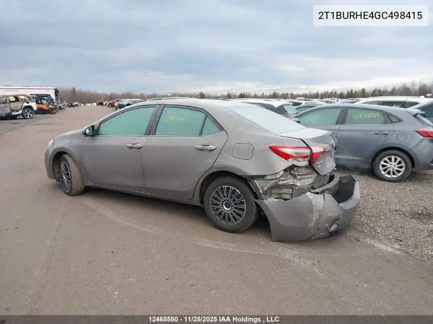 2T1BURHE4GC498415 2016 Toyota Corolla Le