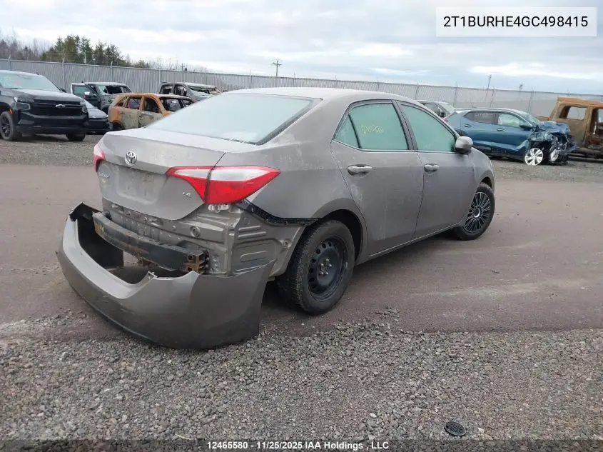 2T1BURHE4GC498415 2016 Toyota Corolla Le