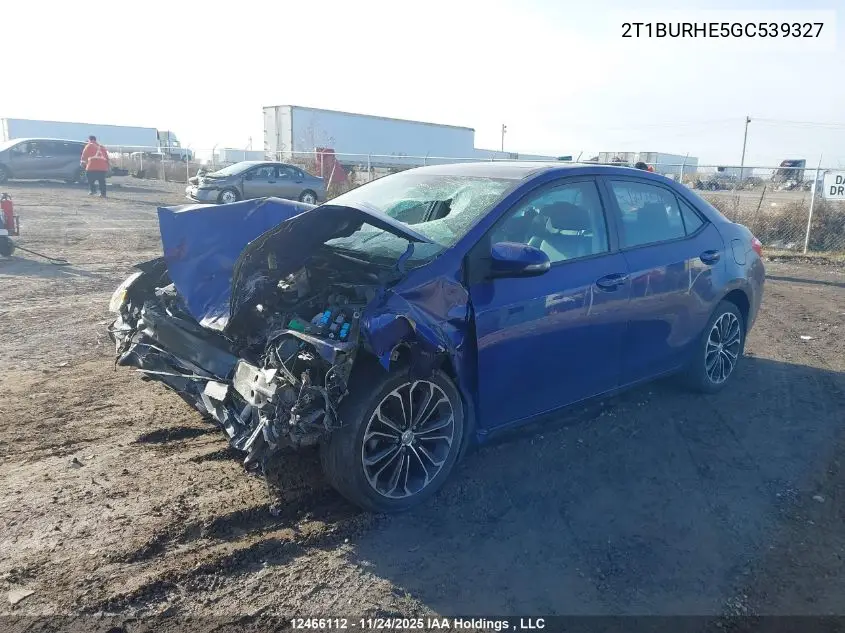 2T1BURHE5GC539327 2016 Toyota Corolla L/Le/Le Pls/Prm/S/S Pls