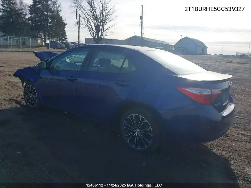 2T1BURHE5GC539327 2016 Toyota Corolla L/Le/Le Pls/Prm/S/S Pls