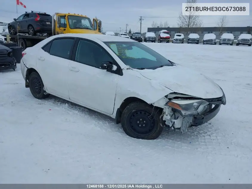 2T1BURHE3GC673088 2016 Toyota Corolla L/Le/Le Pls/Prm/S/S Pls