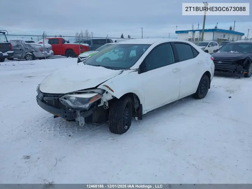 2T1BURHE3GC673088 2016 Toyota Corolla L/Le/Le Pls/Prm/S/S Pls