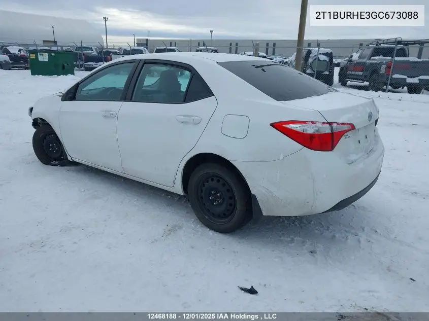 2T1BURHE3GC673088 2016 Toyota Corolla L/Le/Le Pls/Prm/S/S Pls