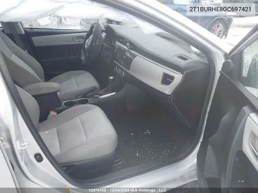 2T1BURHE8GC697421 2016 Toyota Corolla L/Le/Le Pls/Prm/S/S Pls