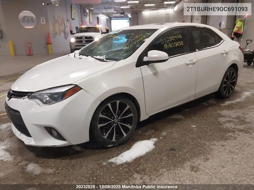 2T1BURHE9GC691093 2016 Toyota Corolla Le