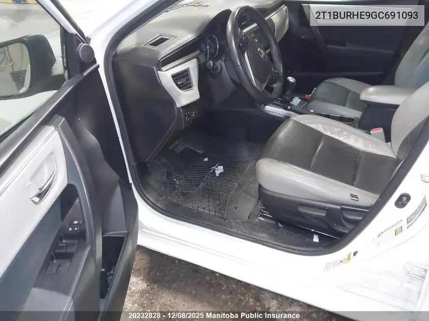 2T1BURHE9GC691093 2016 Toyota Corolla Le