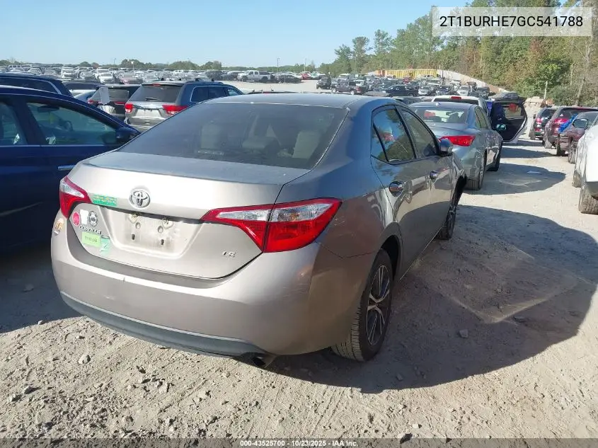 2T1BURHE7GC541788 2016 Toyota Corolla Le Plus