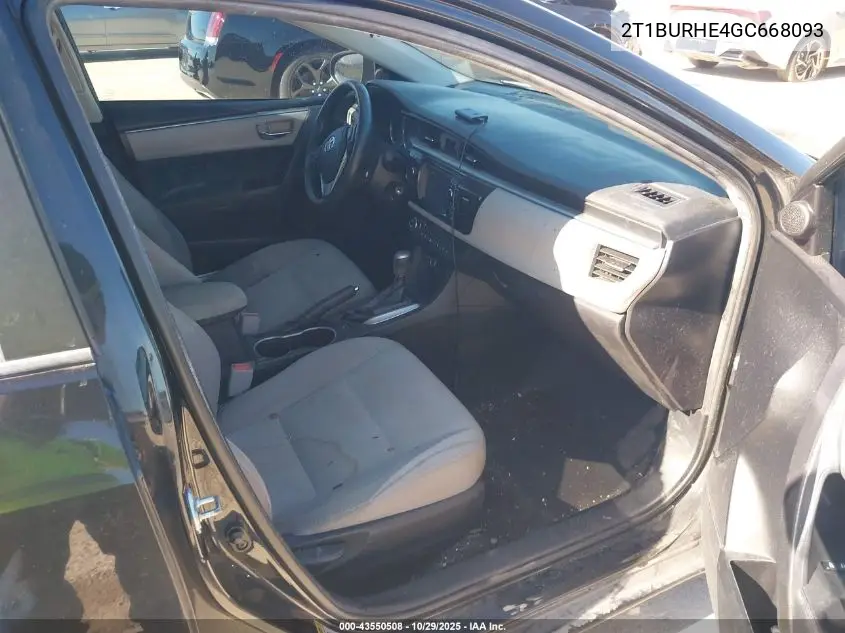 2T1BURHE4GC668093 2016 Toyota Corolla Le