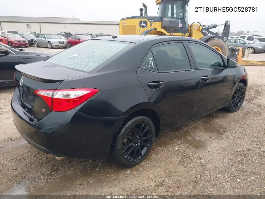 2T1BURHE5GC528781 2016 Toyota Corolla S W/Special Edition Pkg