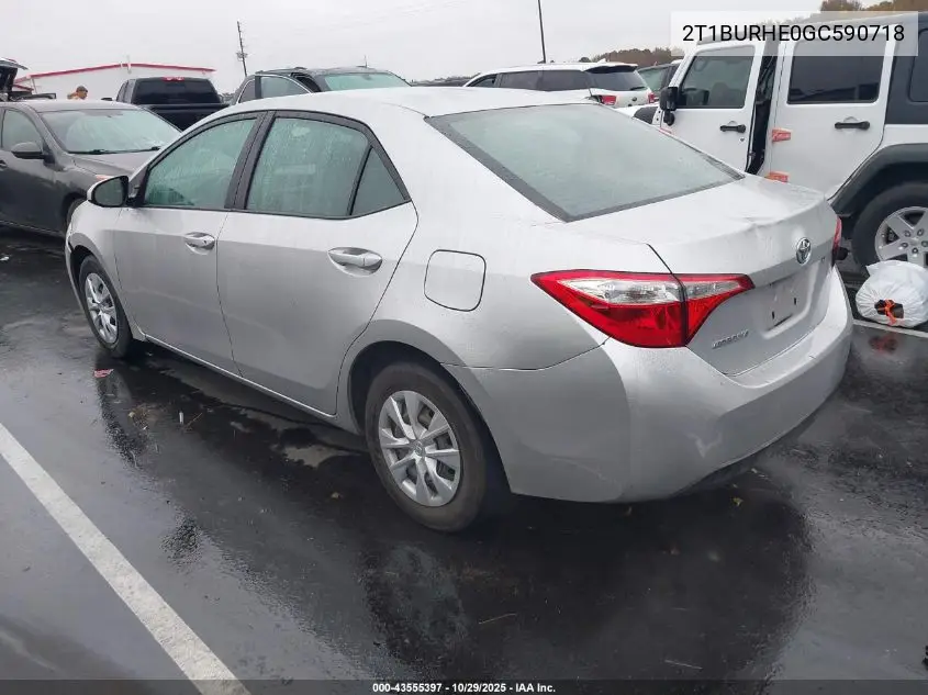 2T1BURHE0GC590718 2016 Toyota Corolla L