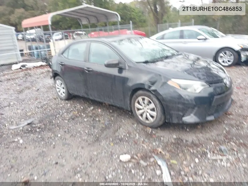 2T1BURHE1GC486853 2016 Toyota Corolla Le