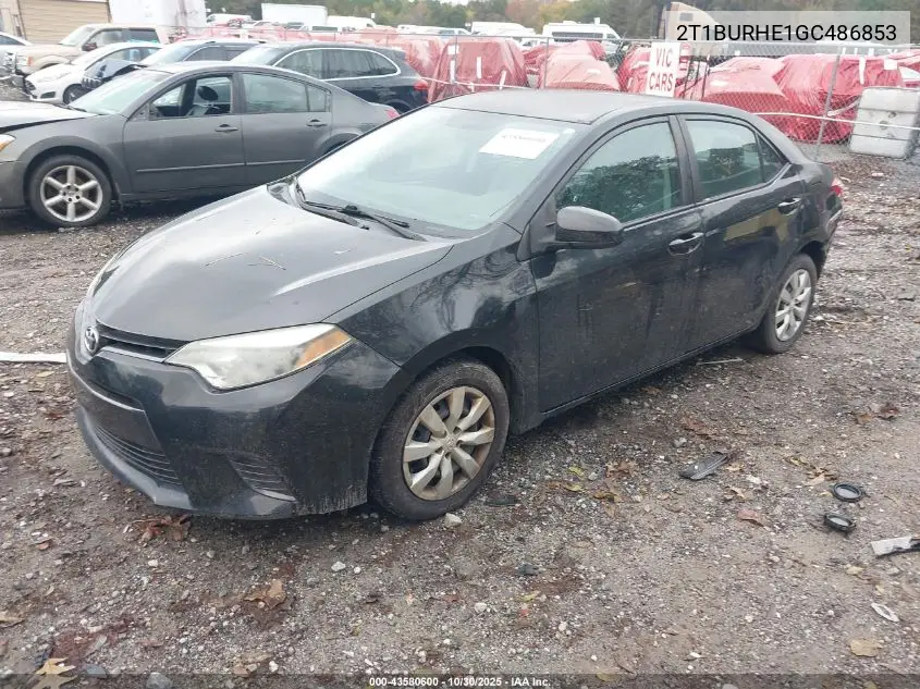 2T1BURHE1GC486853 2016 Toyota Corolla Le