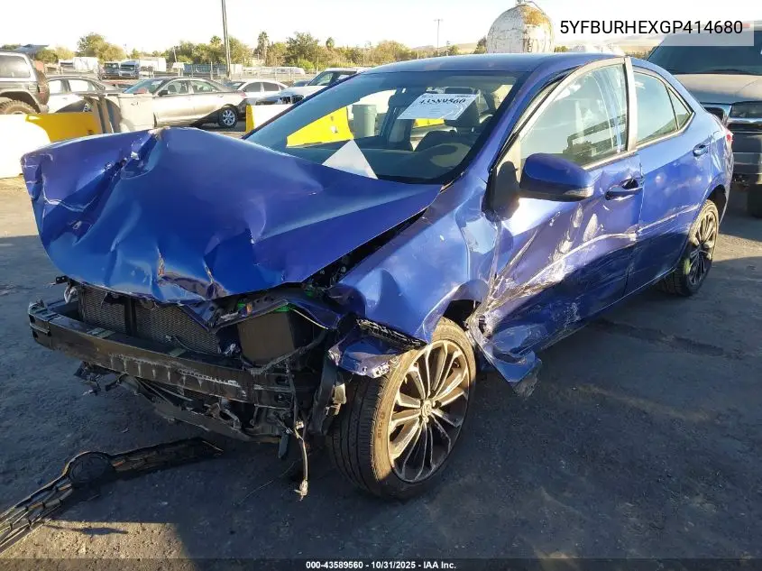 5YFBURHEXGP414680 2016 Toyota Corolla S Plus