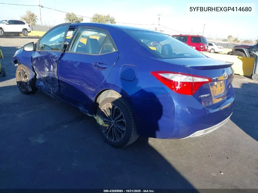5YFBURHEXGP414680 2016 Toyota Corolla S Plus