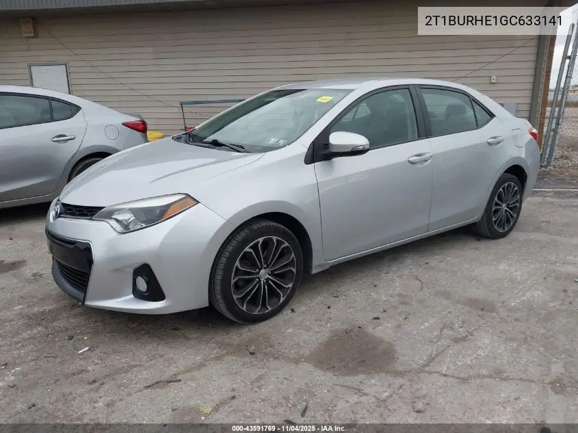 2T1BURHE1GC633141 2016 Toyota Corolla S Plus