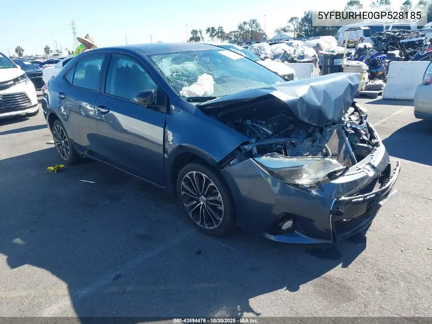 5YFBURHE0GP528185 2016 Toyota Corolla S Plus