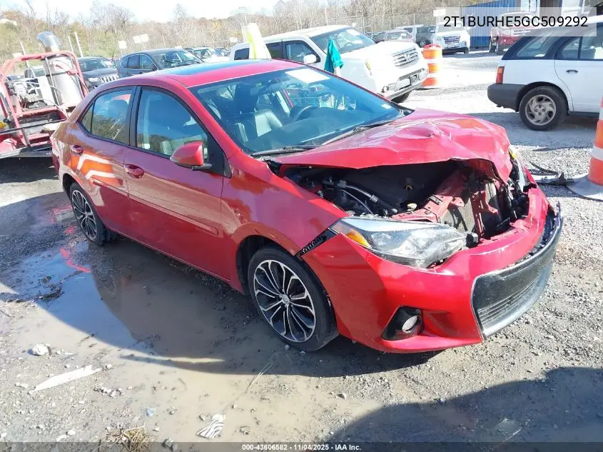 2T1BURHE5GC509292 2016 Toyota Corolla S Premium