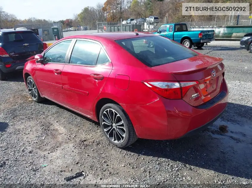2T1BURHE5GC509292 2016 Toyota Corolla S Premium