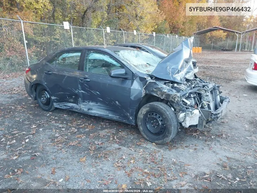 5YFBURHE9GP466432 2016 Toyota Corolla Le
