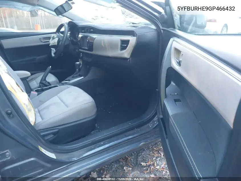 5YFBURHE9GP466432 2016 Toyota Corolla Le