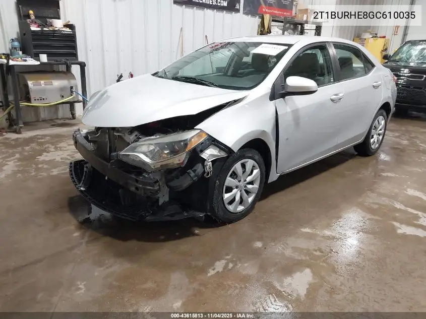 2T1BURHE8GC610035 2016 Toyota Corolla Le