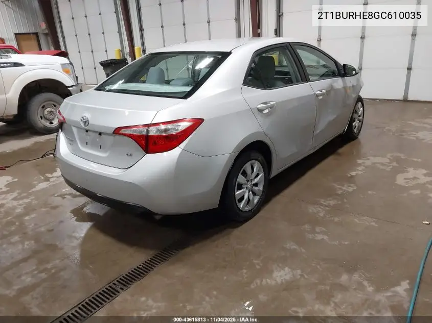 2T1BURHE8GC610035 2016 Toyota Corolla Le