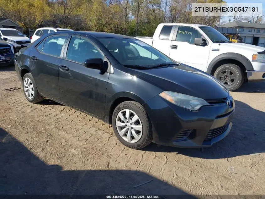 2T1BURHEXGC547181 2016 Toyota Corolla Le