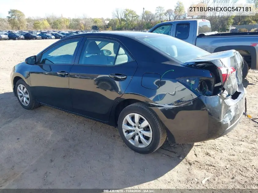 2T1BURHEXGC547181 2016 Toyota Corolla Le