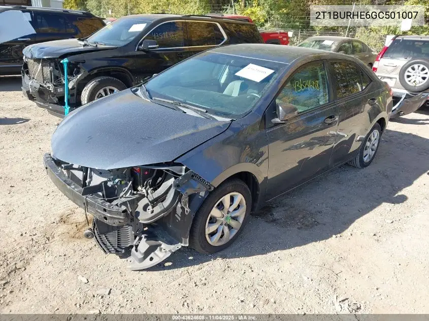 2T1BURHE6GC501007 2016 Toyota Corolla Le