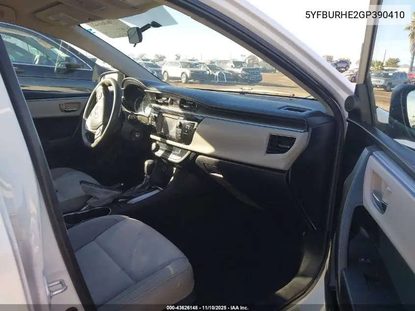 5YFBURHE2GP390410 2016 Toyota Corolla Le