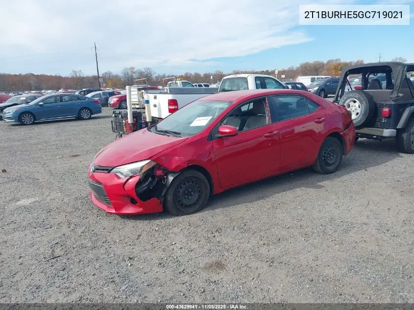 2T1BURHE5GC719021 2016 Toyota Corolla Le