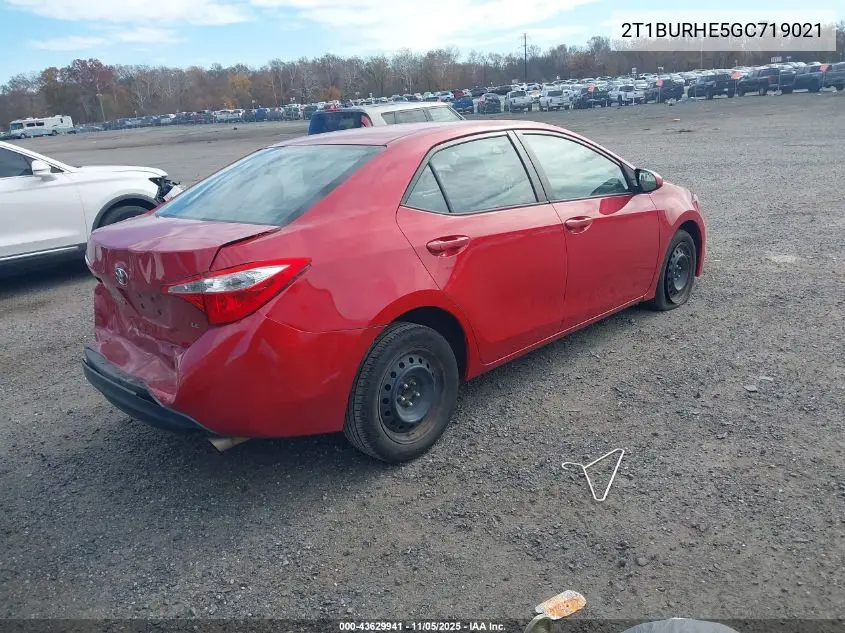 2T1BURHE5GC719021 2016 Toyota Corolla Le
