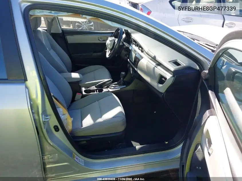 5YFBURHE8GP477339 2016 Toyota Corolla Le