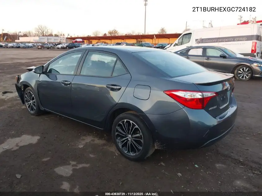 2T1BURHEXGC724182 2016 Toyota Corolla S Plus