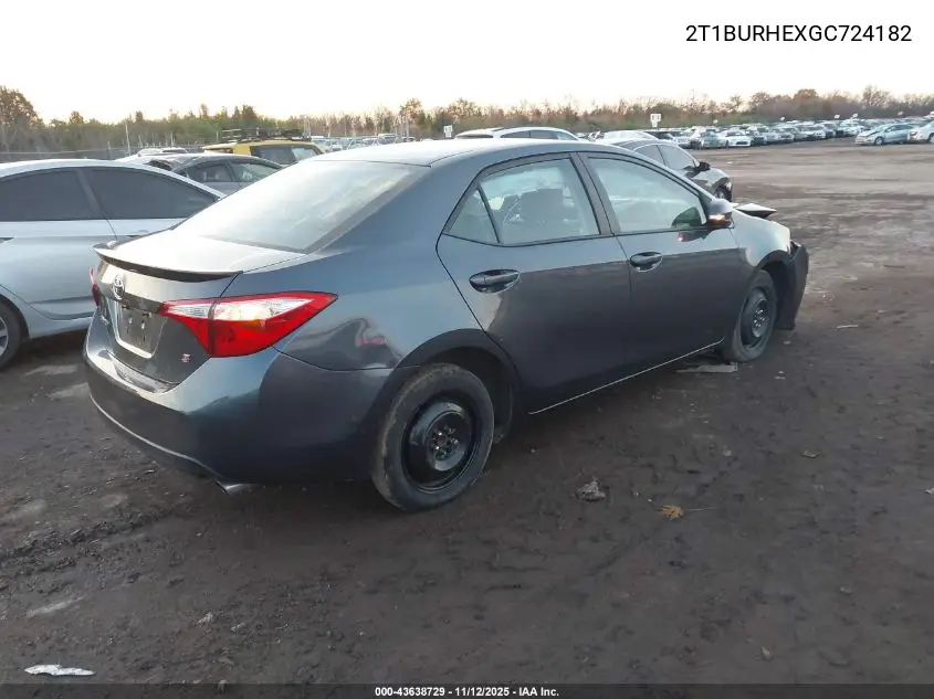 2T1BURHEXGC724182 2016 Toyota Corolla S Plus