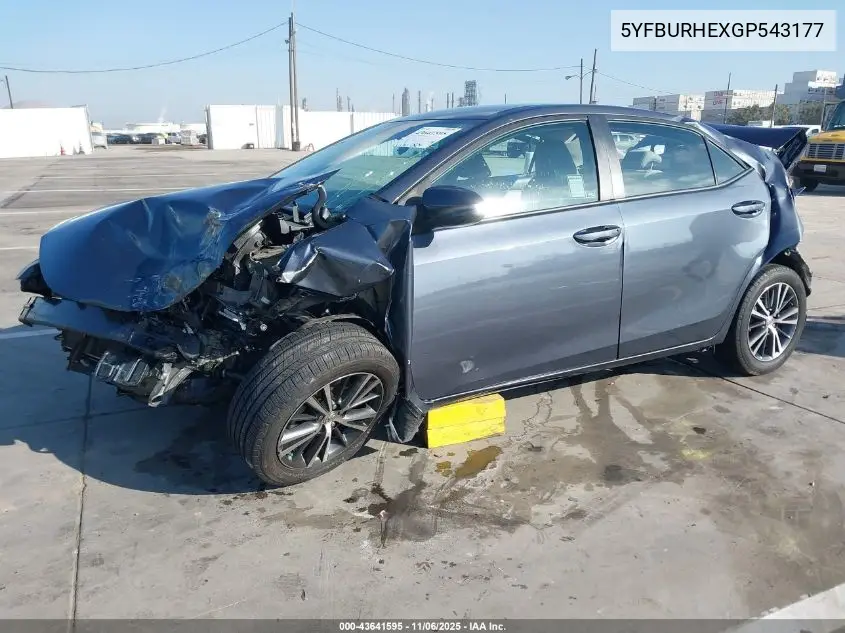 5YFBURHEXGP543177 2016 Toyota Corolla Le Plus