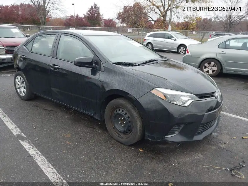 2T1BURHE2GC629471 2016 Toyota Corolla Le