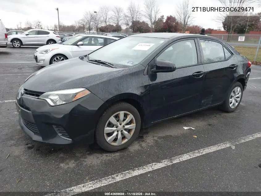 2T1BURHE2GC629471 2016 Toyota Corolla Le