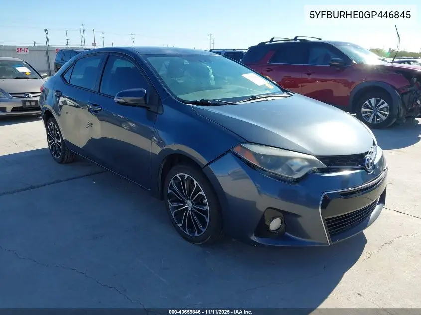 5YFBURHE0GP446845 2016 Toyota Corolla S Plus